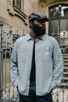 Men's Trademark Long Sleeve Shirt in the color Blue Chambray Micro Stripe - Men's Lifestyle image