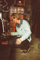 Men's Assembly Reversible Chore Jacket in the color Indigo/Pine Needle/Whitecap - Men's Lifestyle image