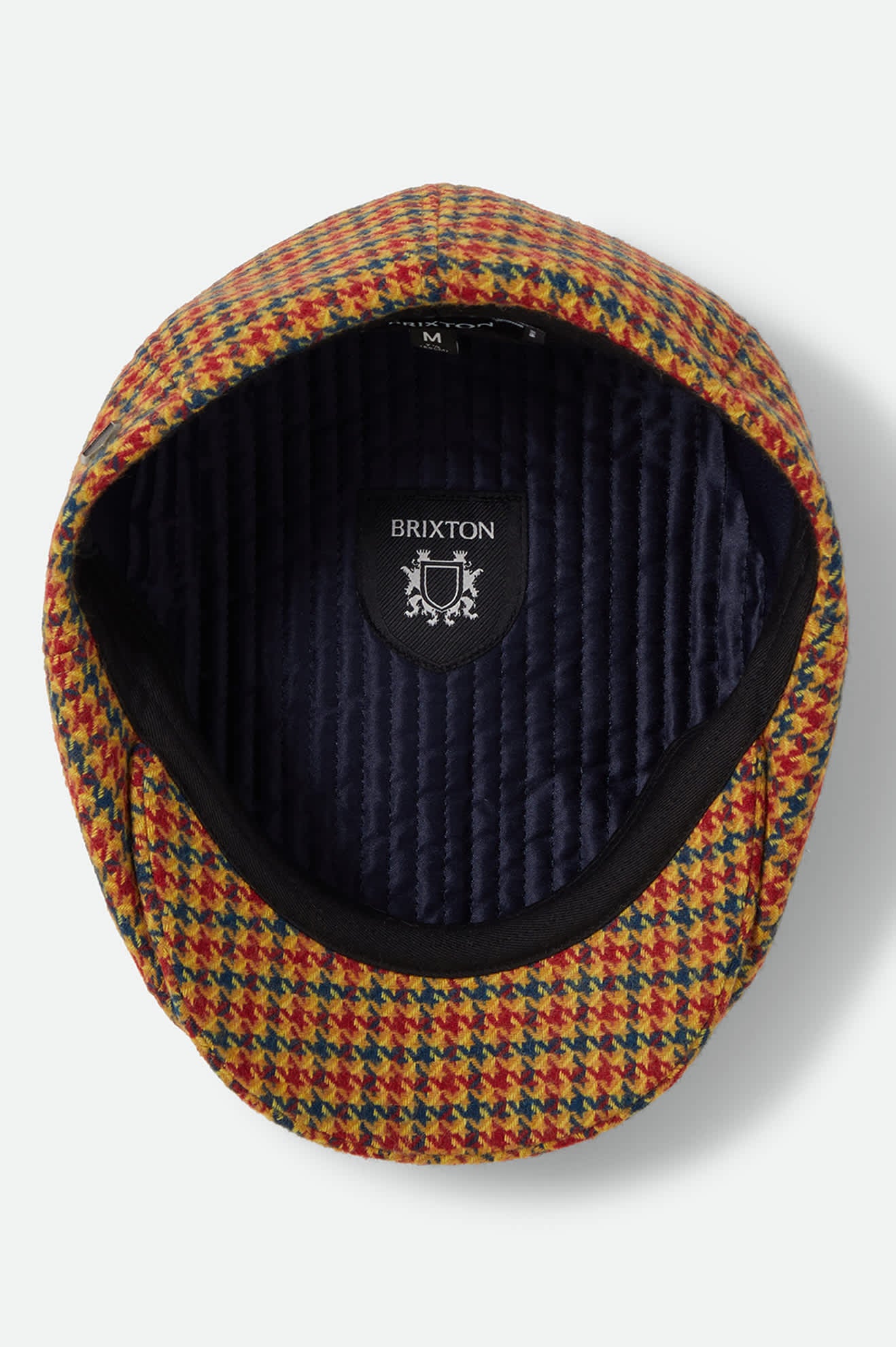Unisex Brood Newsboy Cap in the color Taupe/Orange/Royal - Additional Laydown image