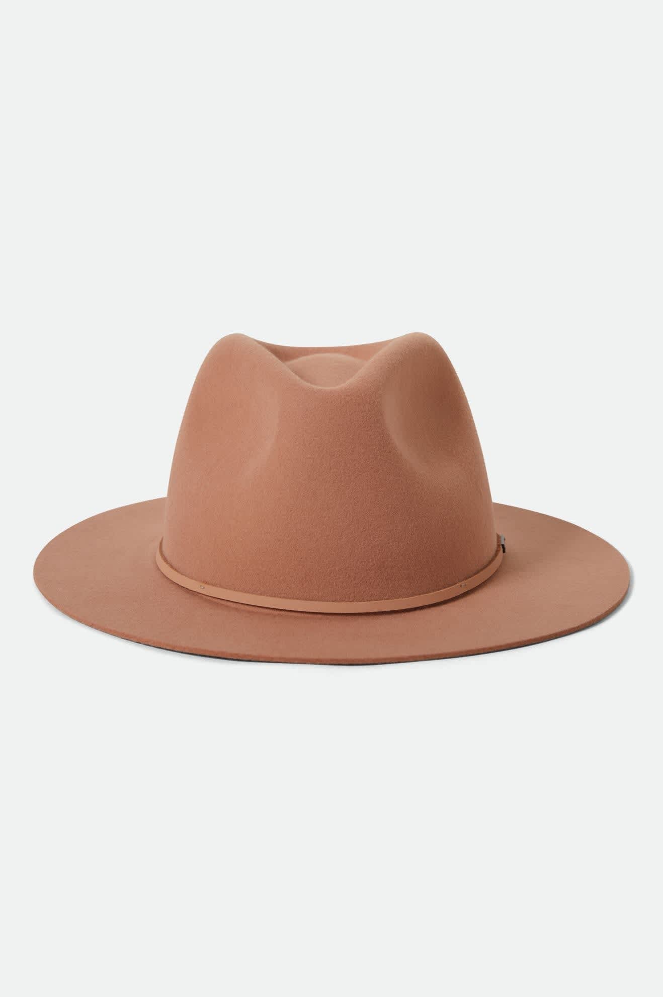 Unisex Wesley Fedora in the color Italian Clay - Additional Laydown image