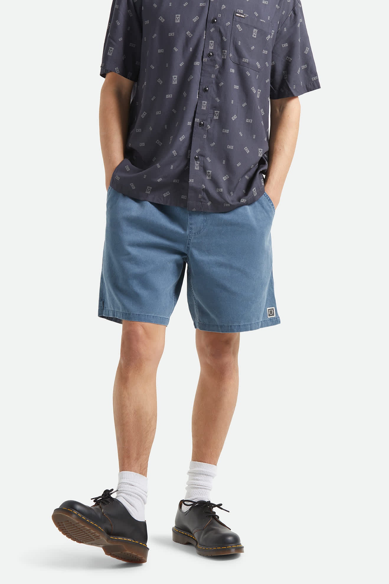 Men's Everyday Vintage Wash Short in the color Midnight Blue - Men's Front View