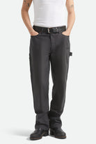 Men's Builders Carpenter Stretch Pant in the color Washed Black - Men's Front View