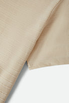 Men's Theo Jacquard Short Sleeve Polo in the color Cream - Additional Laydown image