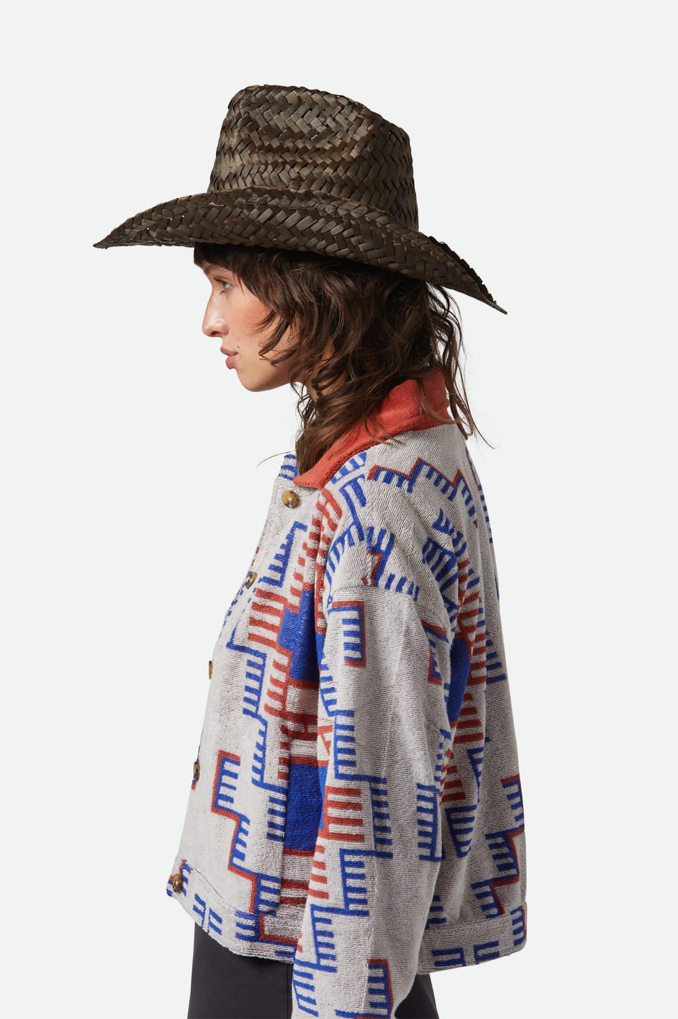 Unisex Houston II Straw Cowboy Hat in the color Black - Women's Side View