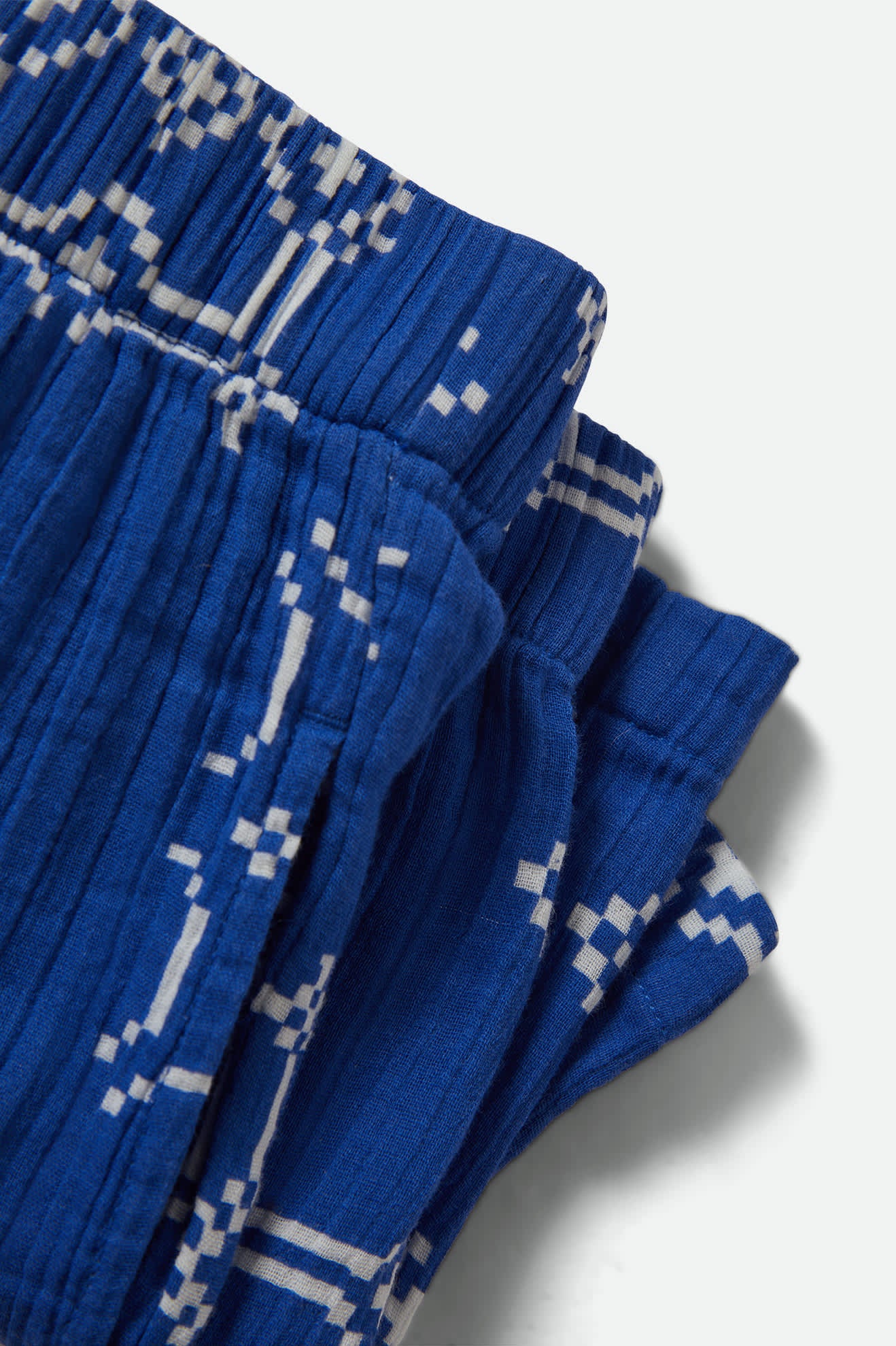 Women's Tile Short in the color Sunrise Blue Tile Print - Additional Laydown image