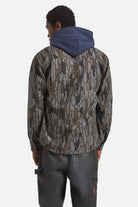 Men's Builders Stretch L/S Overshirt in the color Bark Camo - Men's Back View