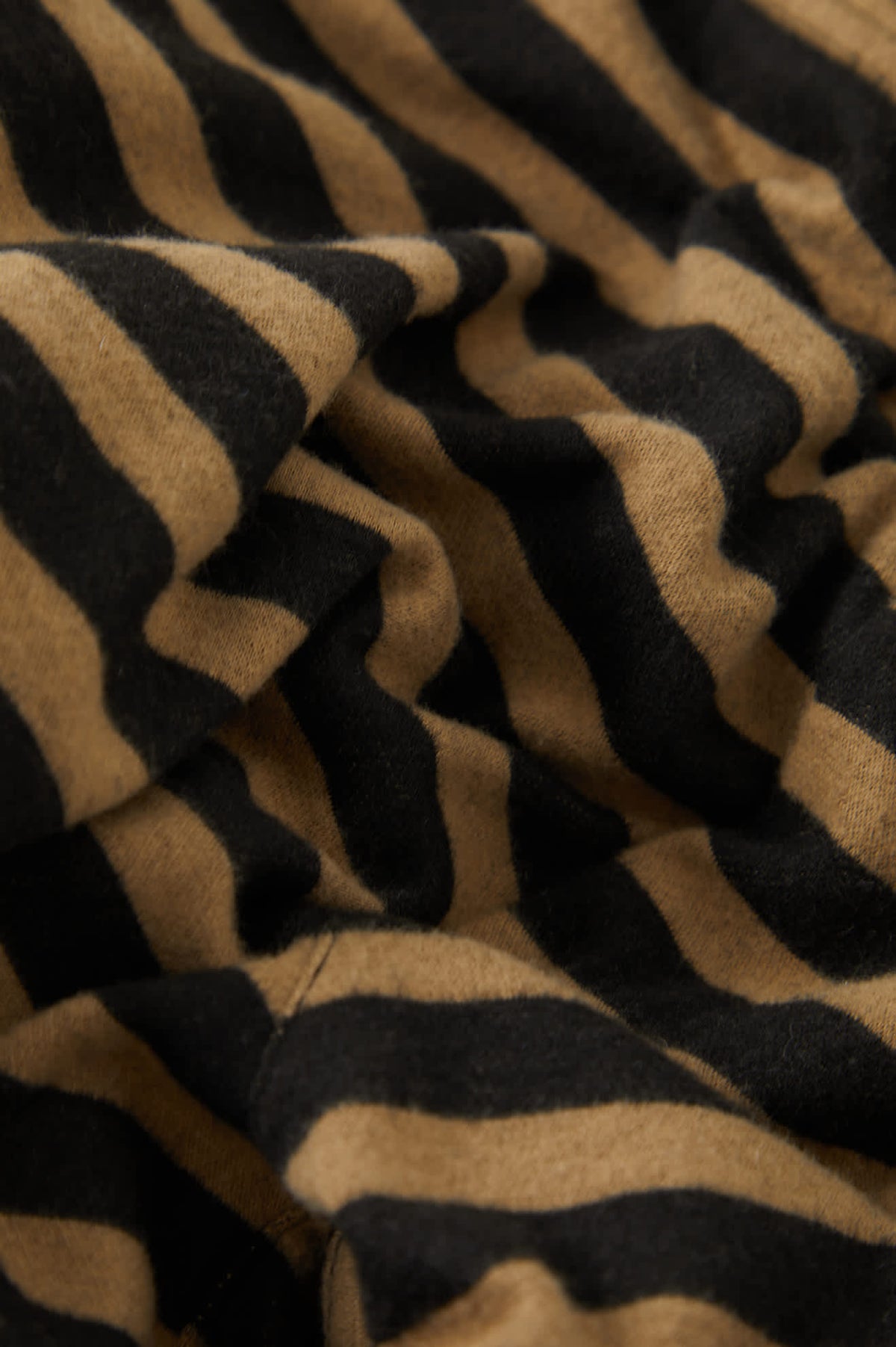 Women's The Audrey Knit Trouser Pant in the color Washed Black/Khaki Stripe - Additional Laydown image