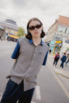 Men's Cru Shirt in the color Classic Navy Color Blocked - Men's Lifestyle image