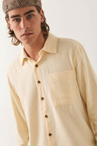 Men's Hasting Lightweight Flannel in the color Wax Paper - Additional Fit image