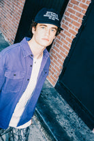 Men's Herringbone Relaxed L/S Overshirt in the color Punk Purple Herringbone - Men's Lifestyle image