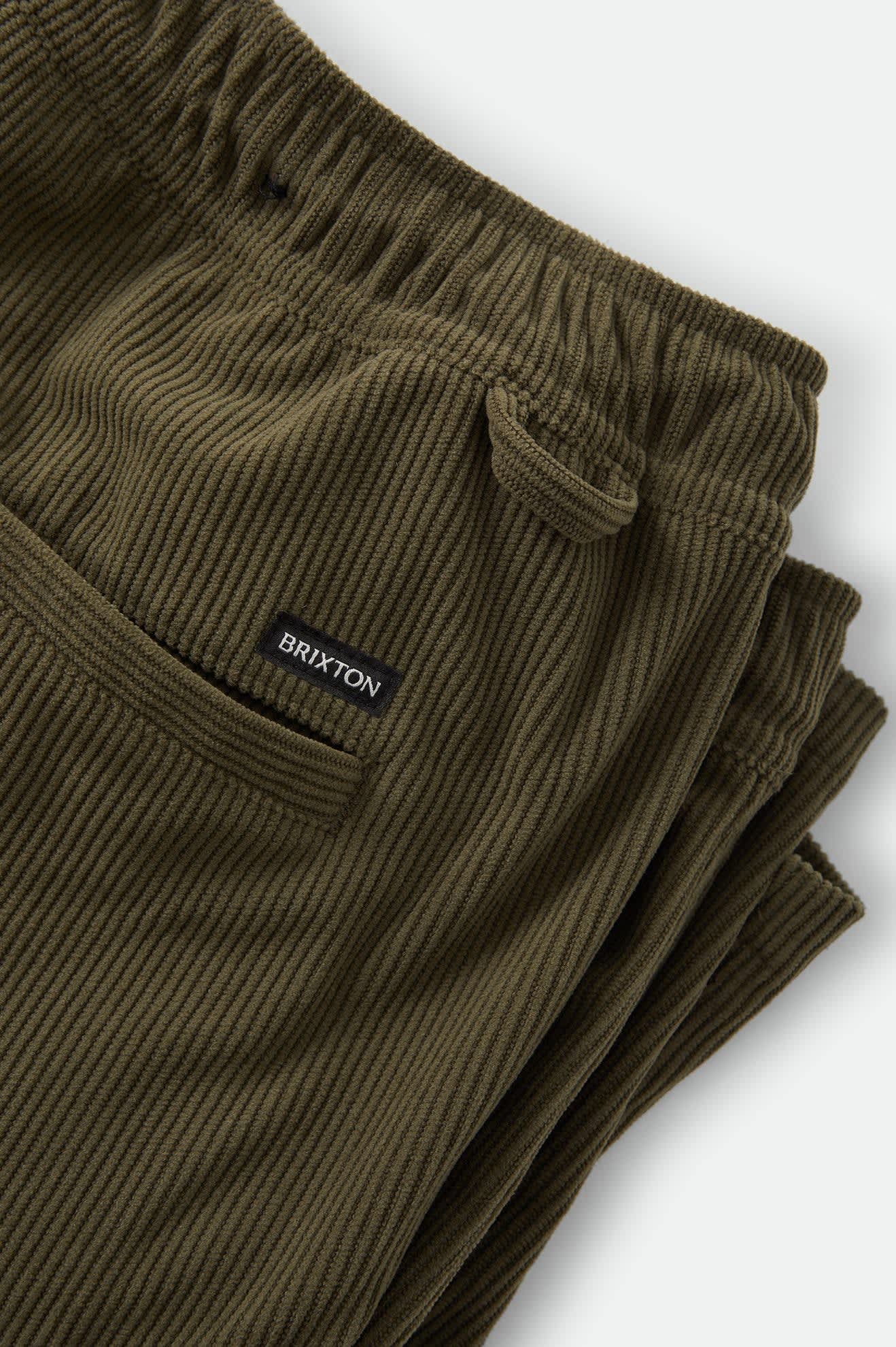 Men's Everyday Corduroy Short in the color Dark Olive - Additional Laydown image