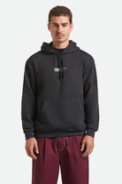 Men's Union Relaxed Hoodie in the color Black - Men's Front View