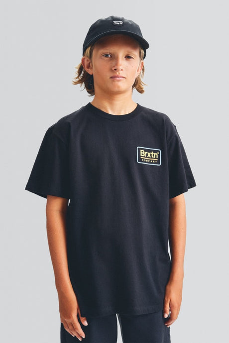 Boys Palmer S/S Standard Tee -  Black