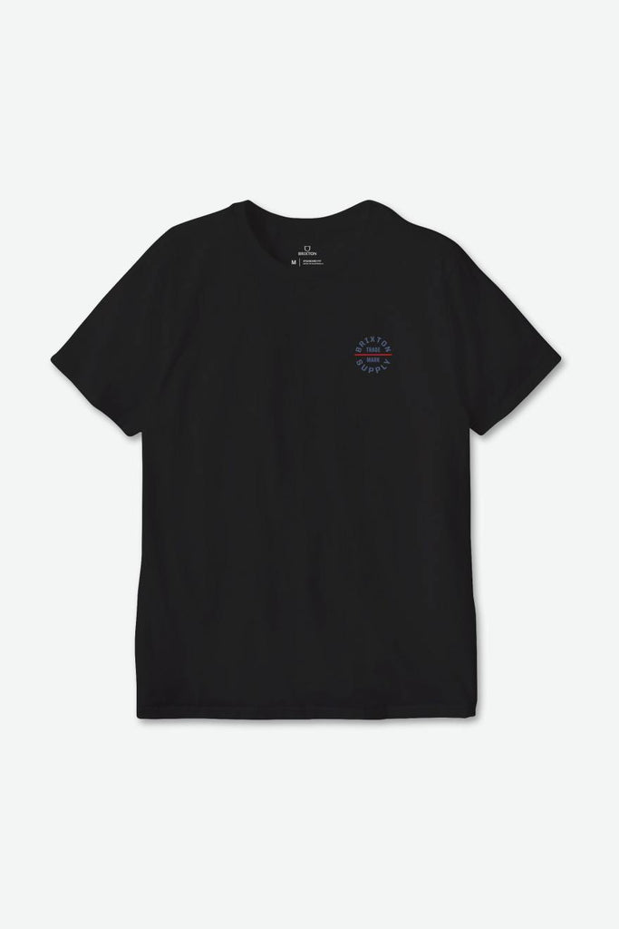 Brixton Oath V S/S Standard Tee - Black/Pacific Blue