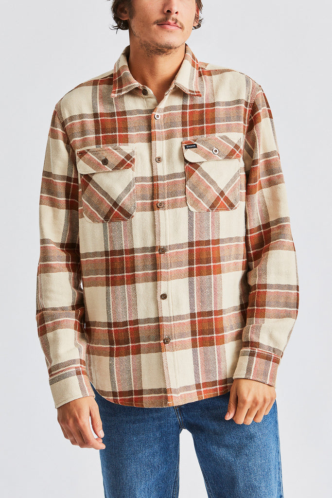 Brixton Bowery L/S Flannel - Dove