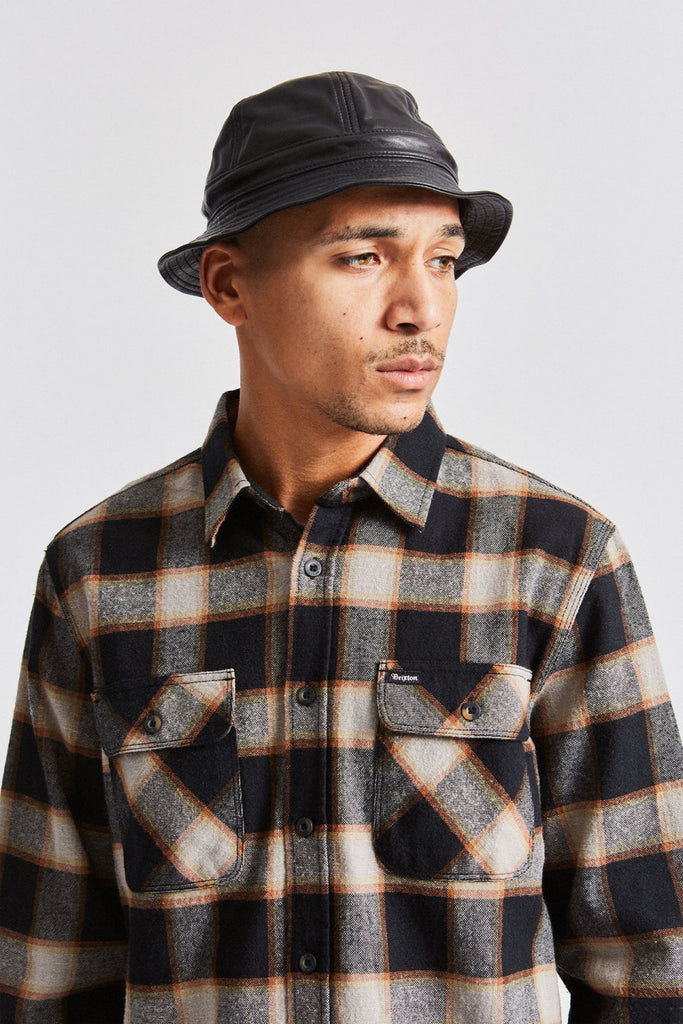 Brixton Banks II Bucket Hat - Black Leather