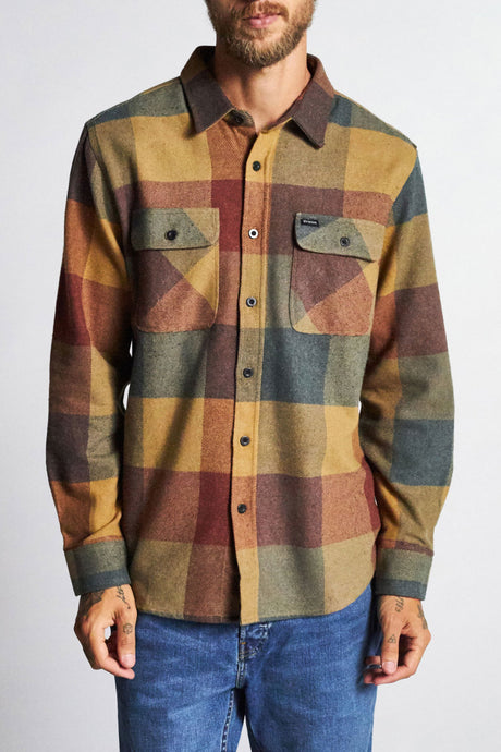 Bowery L/S Flannel - Rust/Copper