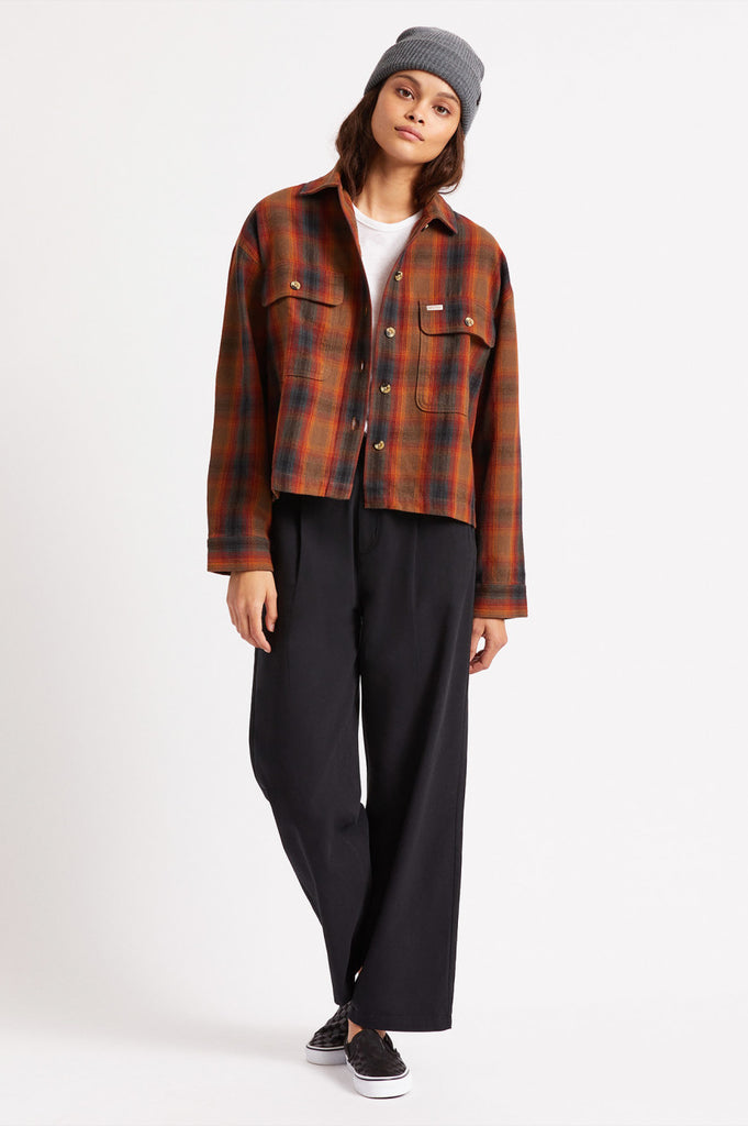 Brixton Bowery Women L/S Flannel - Washed Brown