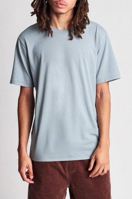 Basic S/S Premium Tee - Blue Stone