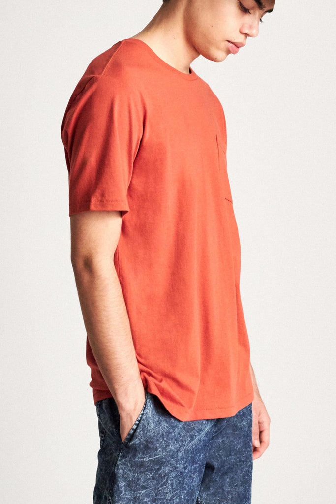 Brixton Basic S/S Pocket Tee - Henna