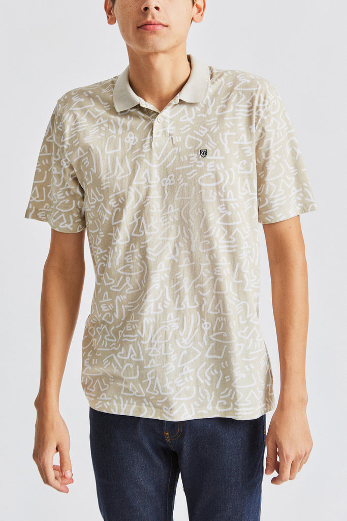 Brixton Rue S/S Polo - Stone