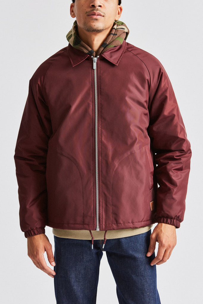 Brixton Claxton Collar Sherpa Jacket - Plum