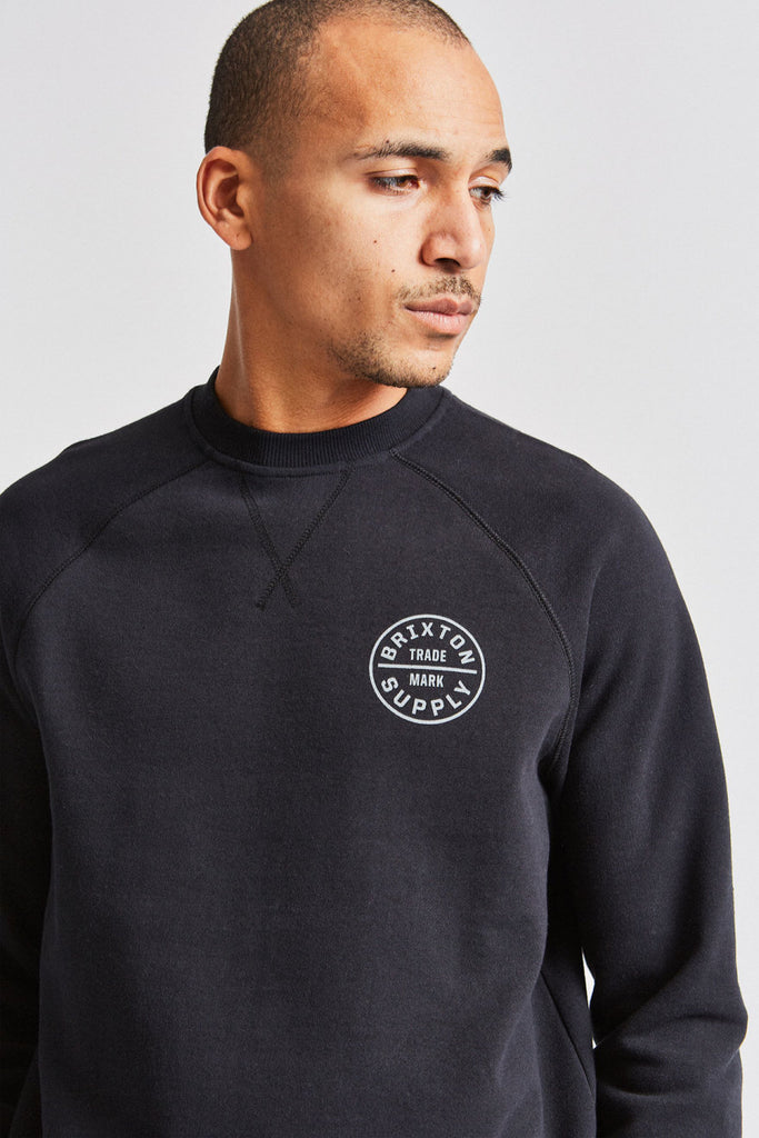 Brixton Oath Crew Fleece - Black/Grey