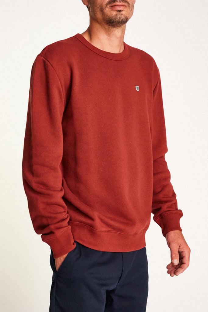 Brixton B-Shield Crew Fleece - Burgundy