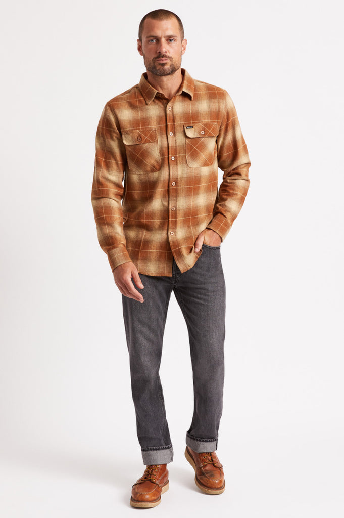 Brixton Bowery L/S Flannel - Copper