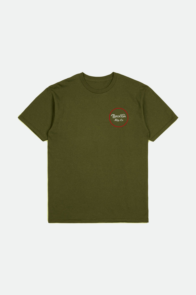 Brixton Boys Wheeler S/S Standard Tee -  Army Green