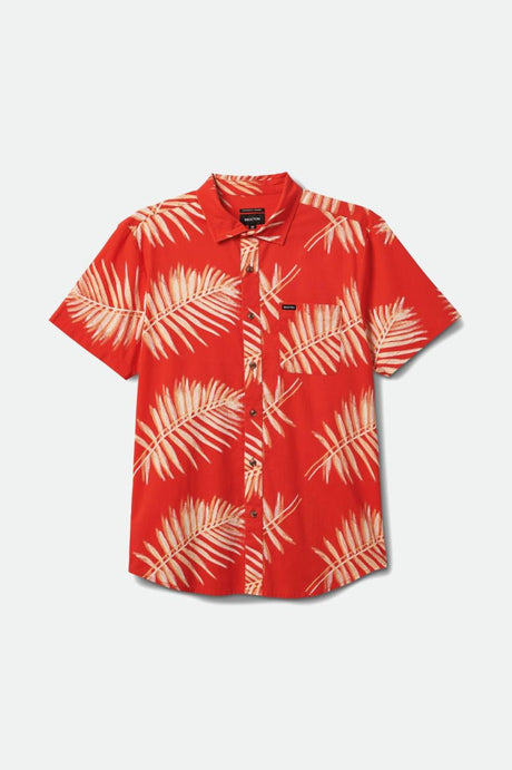 Charter Print S/S Woven - Aloha Red/Palm Leaf