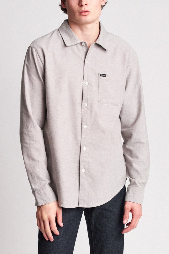 Brixton Charter Oxford L/S Woven - Grey