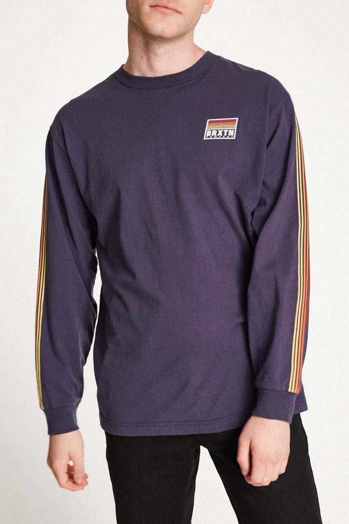 Brixton Banyan II L/S Standard Tee - Washed Navy