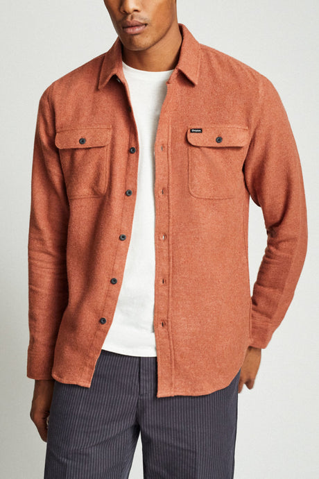 Bowery Solid L/S Flannel - Clay