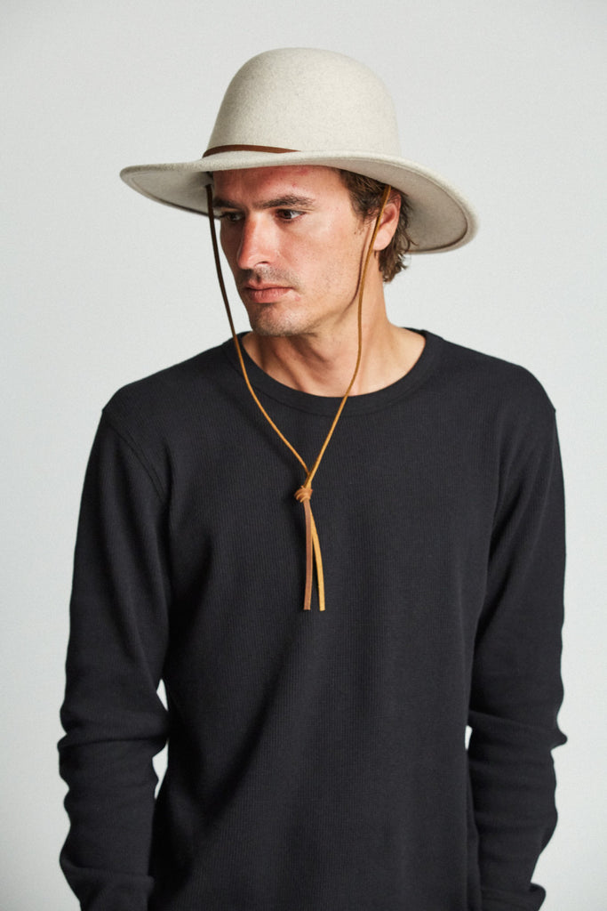 Brixton Tiller Hat - Heather Stone