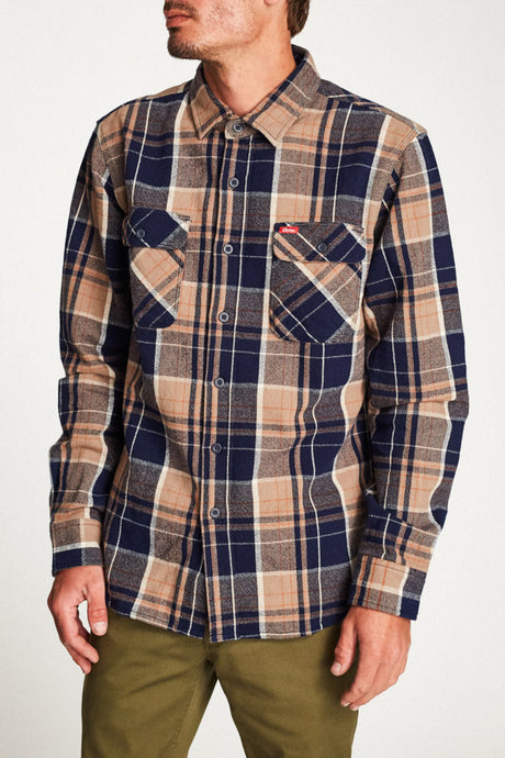 Bowery Coors L/S Flannel - Navy Plaid