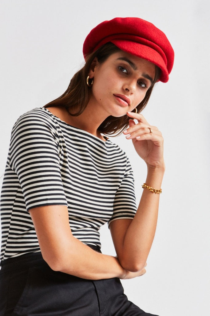 Brixton Audrey Brim Beret - Red