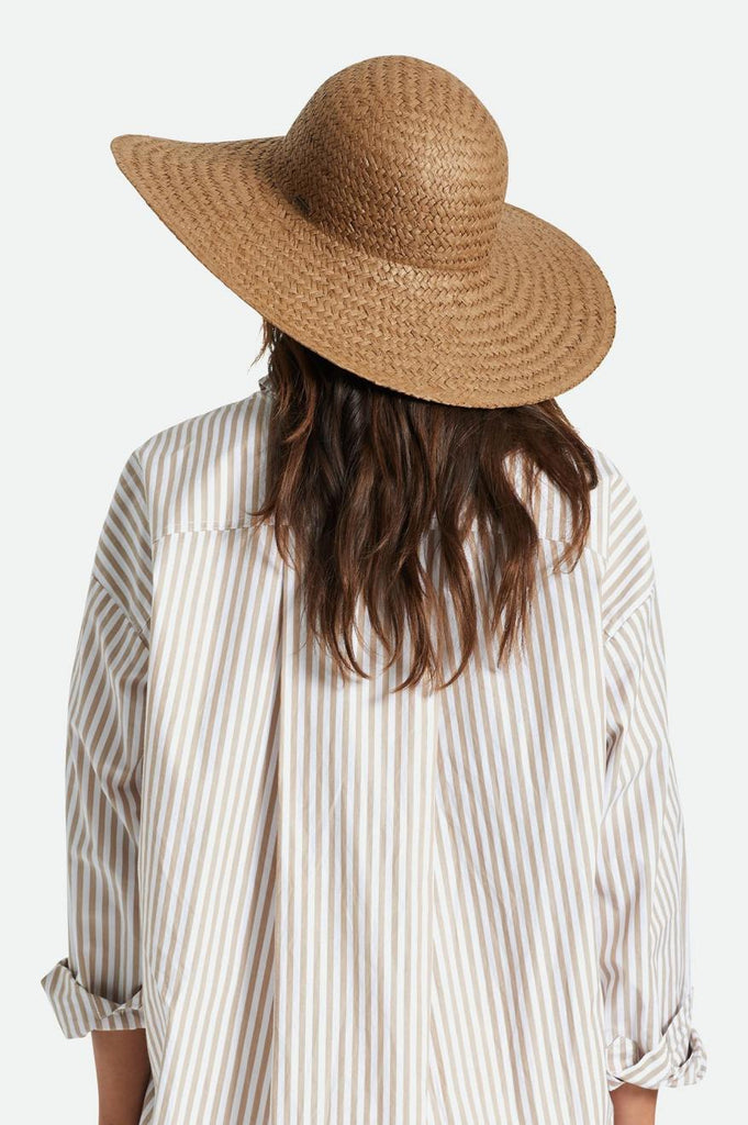 Brixton Janae Straw Sun Hat - Brown