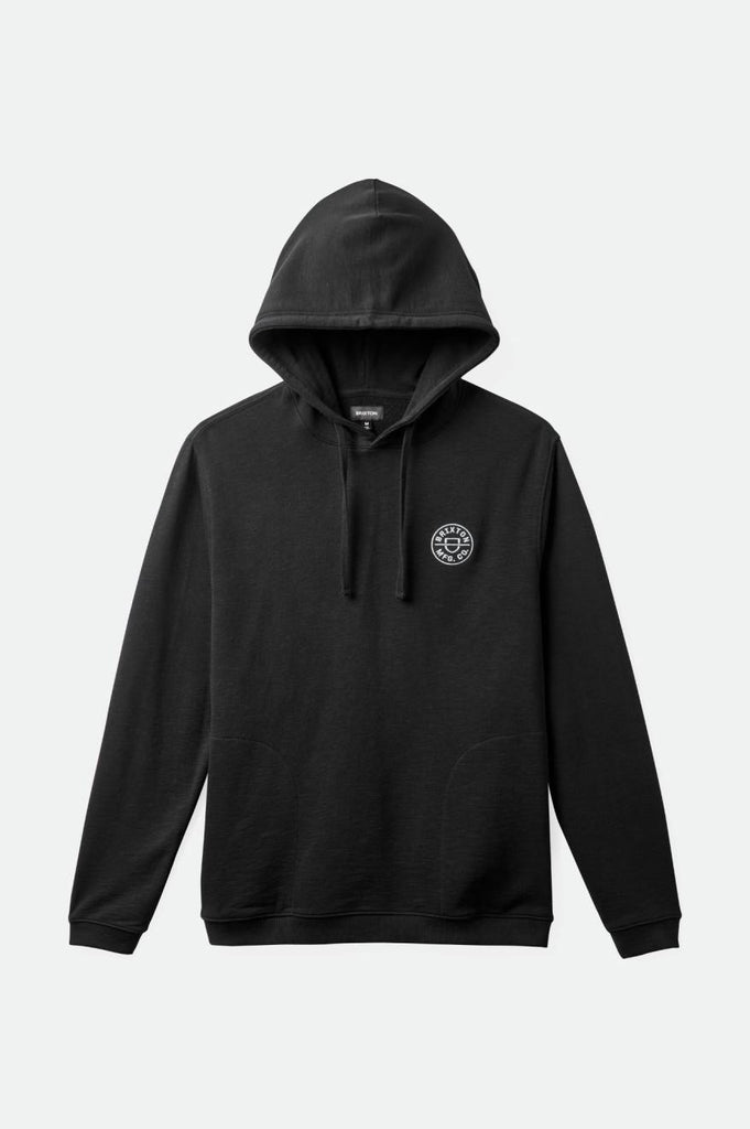 Brixton Crest Summer Weight French Terry Hood - Black