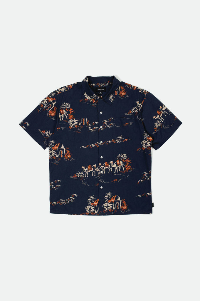 Brixton Cruze S/S Woven - Washed Navy/Ginger