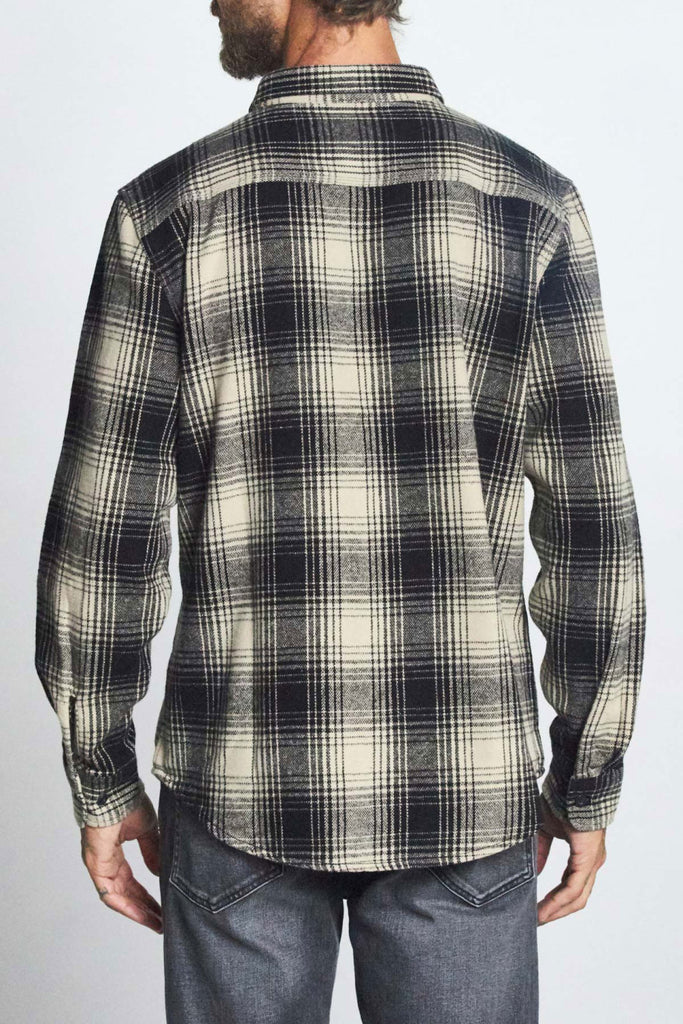 Brixton Bowery L/S Flannel - Black/Bone