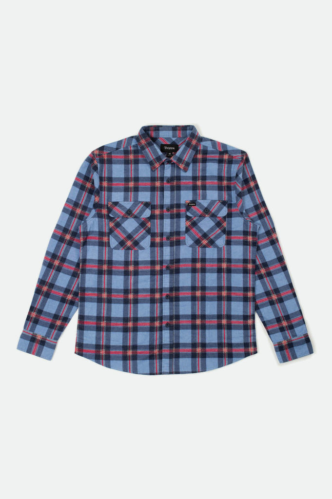 Brixton Bowery Lightweight L/S Flannel - Casa Blanca Blue