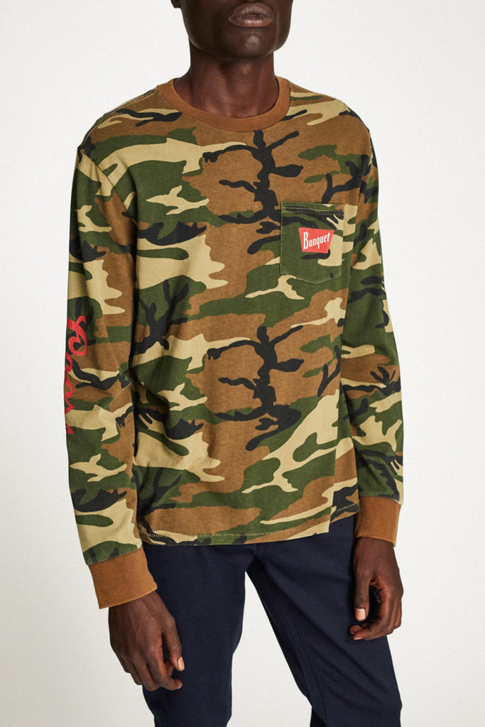 Brixton Banquet L/S Premium Tee - Camo