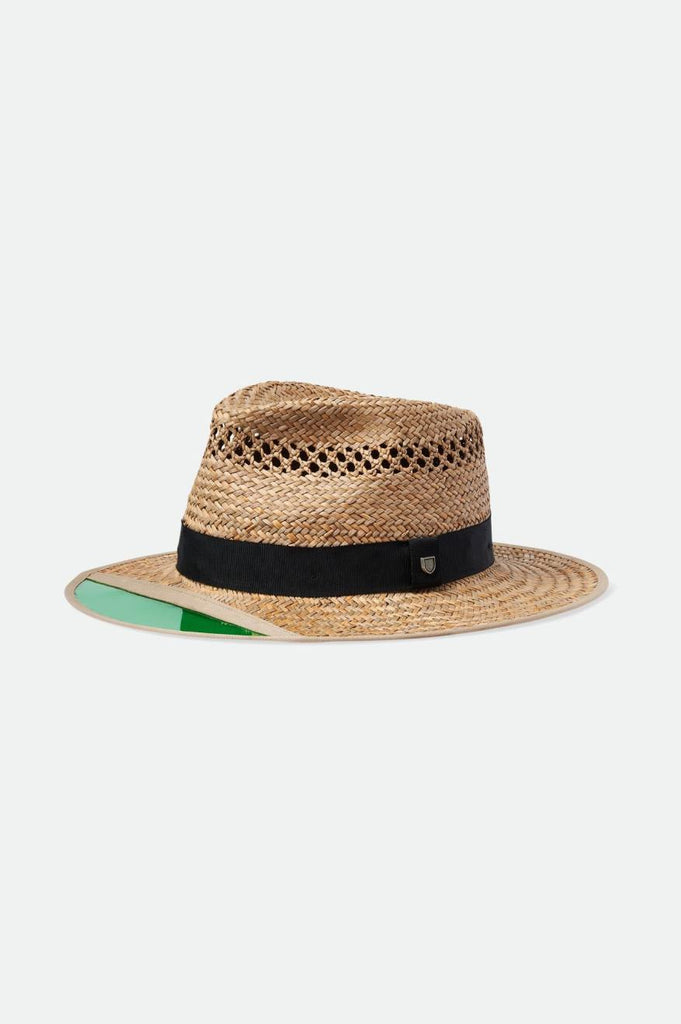 Men's Raffia Straw Fedora Hat, Kentucky Derby Royal Ascot Fedora Hat,  Summer Beach Raffia Fedora Hat 