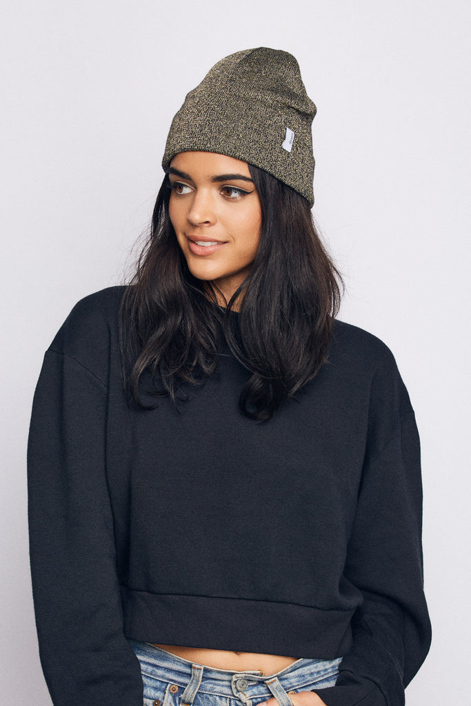 Brixton Birch Metallic Beanie - Gold