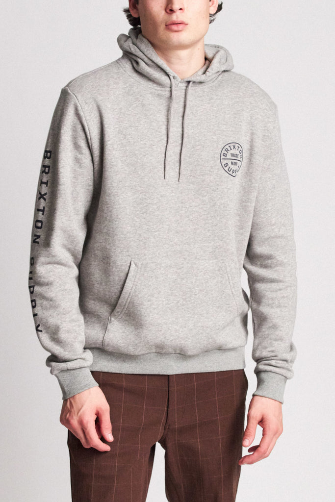 Brixton Oath II INTL Hood Fleece - Heather Grey