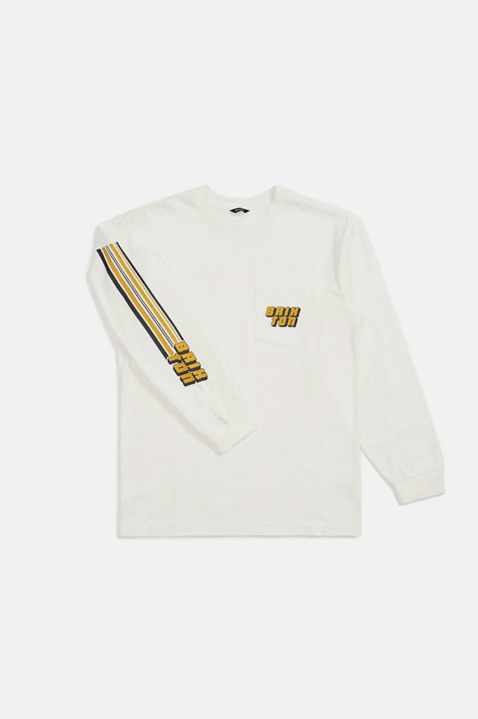 Brixton Chiba L/S Standard Pocket Tee - Off White