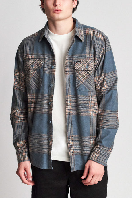 Bowery Lightweight L/S Flannel - Atlantic