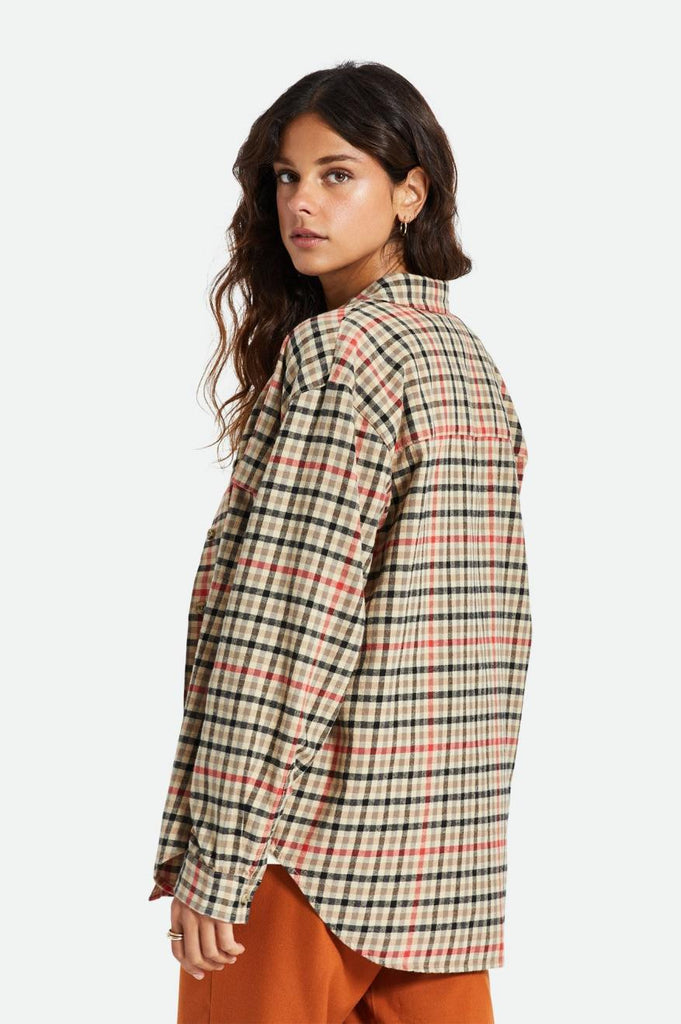 Brixton Bowery Boyfriend L/S Flannel - Vanilla