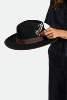 Brixton Unisex Brixton Hat Feather - Bison/Mojave/Burnt Orange | Side fit